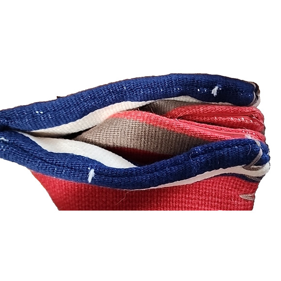 2 Pottery Barn Wool Pillow Cover 20×26 Southwest Stripe Blanket Stitch India 09 - Picture 6 of 6